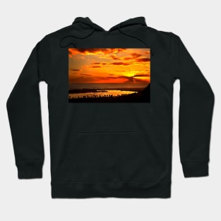 Sunset at Kaiafas lake Hoodie